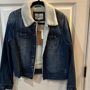 Denim Trucker Jacket with Sherpa Lining